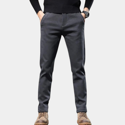 Men’s Slim Fit Trousers Tapered Stretch Smart Everyday Pants
