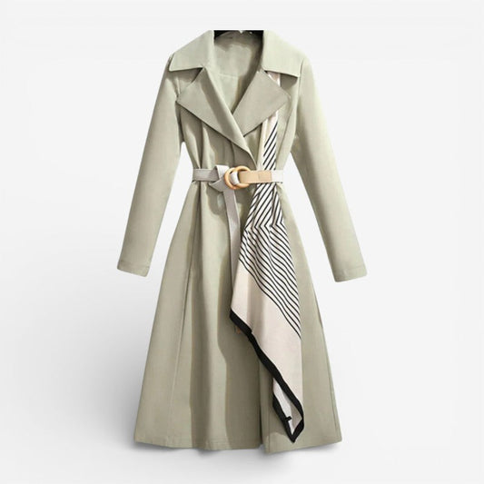 Kalina – Double Breasted Belted Coat with Lapel Collar