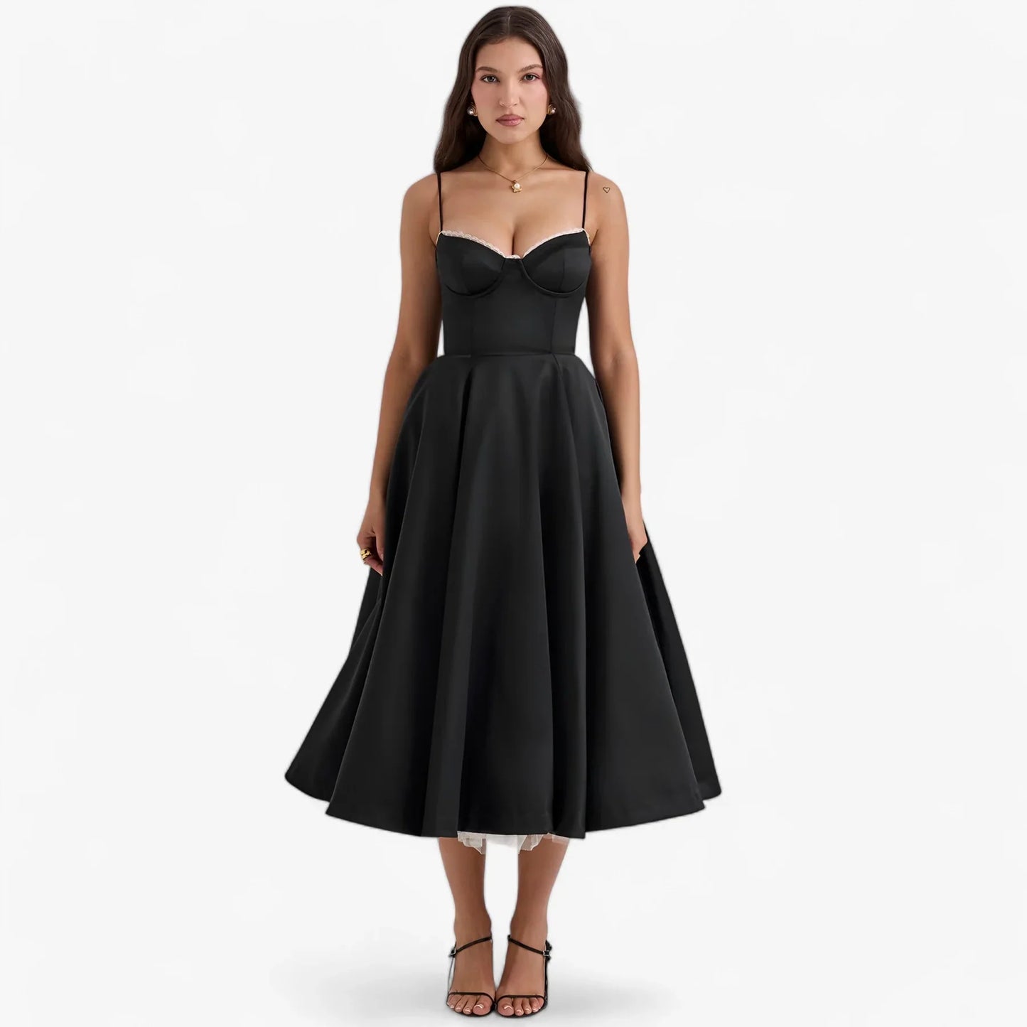 Helena | Kwiatowa sukienka midi w stylu vintage