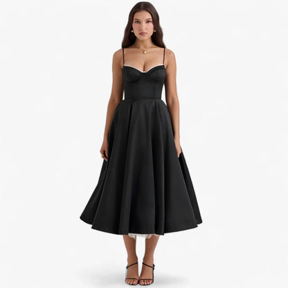 Helena | Kwiatowa sukienka midi w stylu vintage