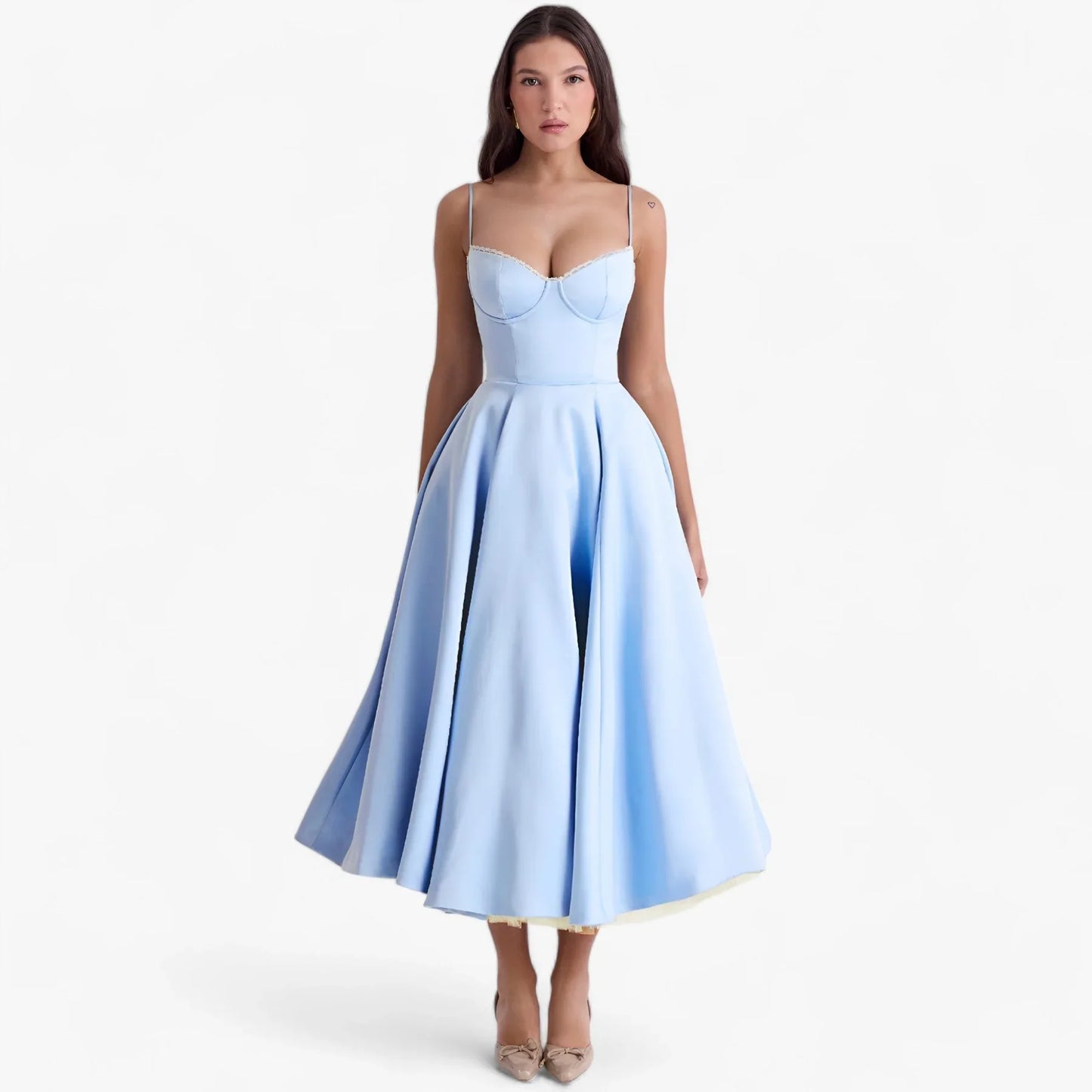 Helena | Kwiatowa sukienka midi w stylu vintage