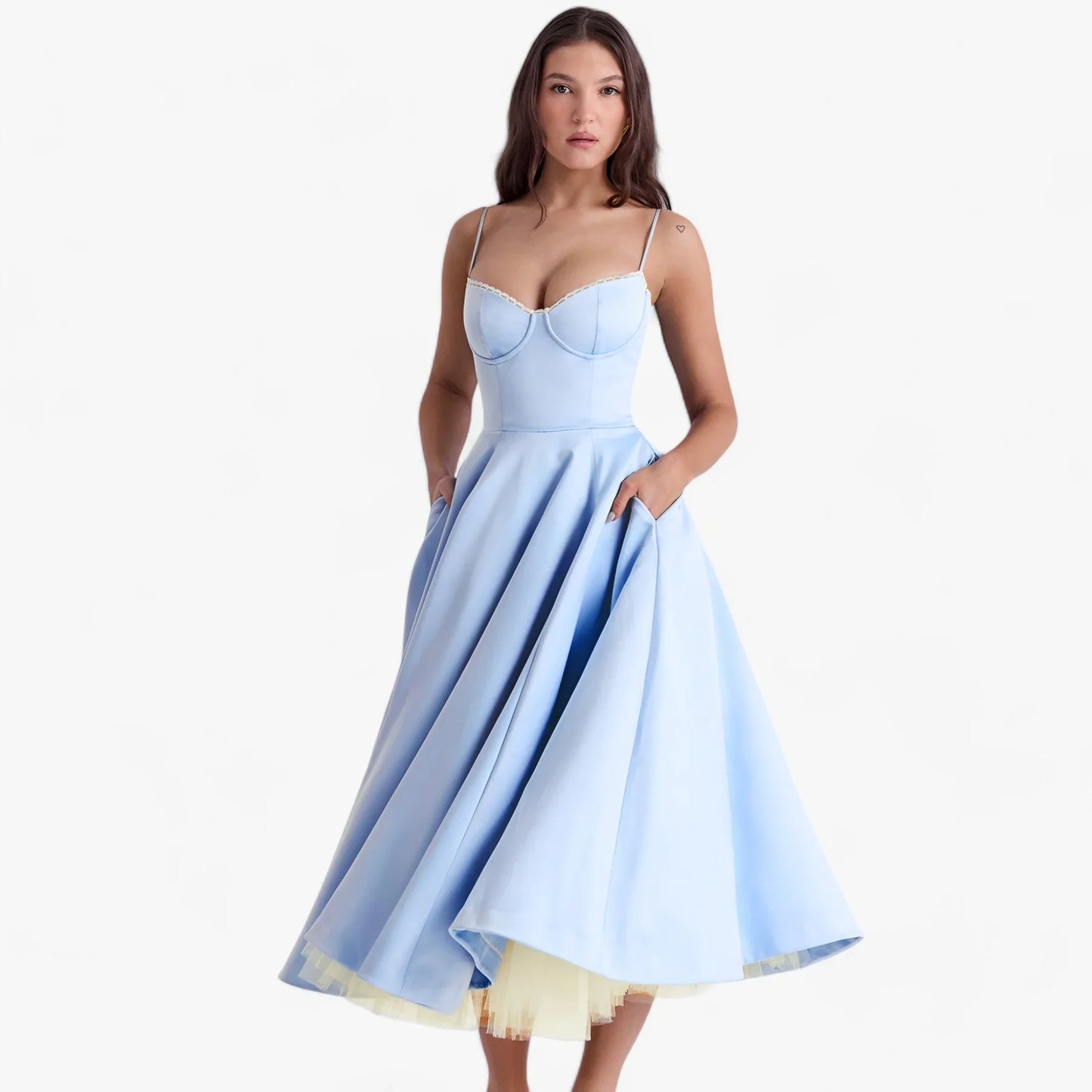 Helena | Kwiatowa sukienka midi w stylu vintage
