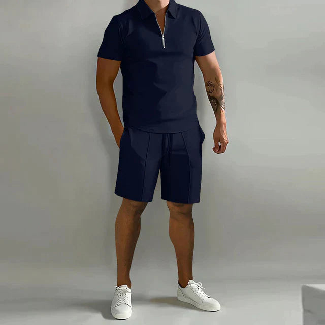 Mężczyźni | Komplet Polo i Szorty | Luksusowy Design | Styl Letni | Komfortowy