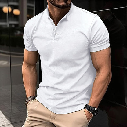 Herren Slim Fit Polo Shirt | Stehkragen