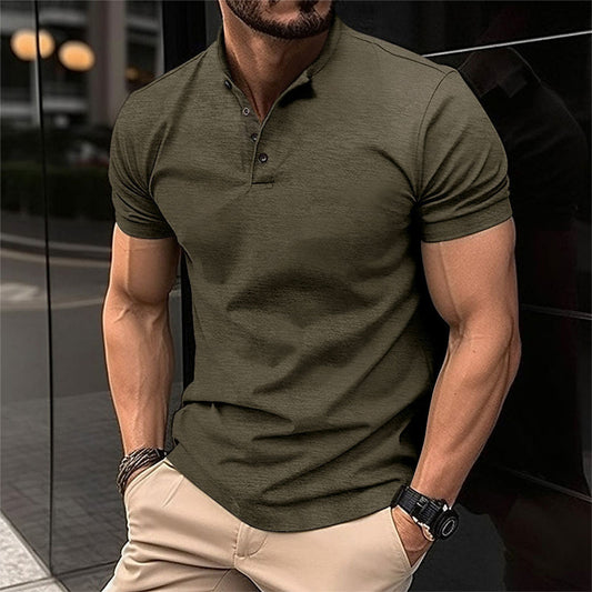 Herren Slim Fit Polo Shirt | Stehkragen