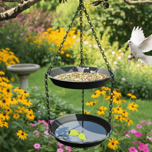 Double-Tray Hanging Bird Feeder
