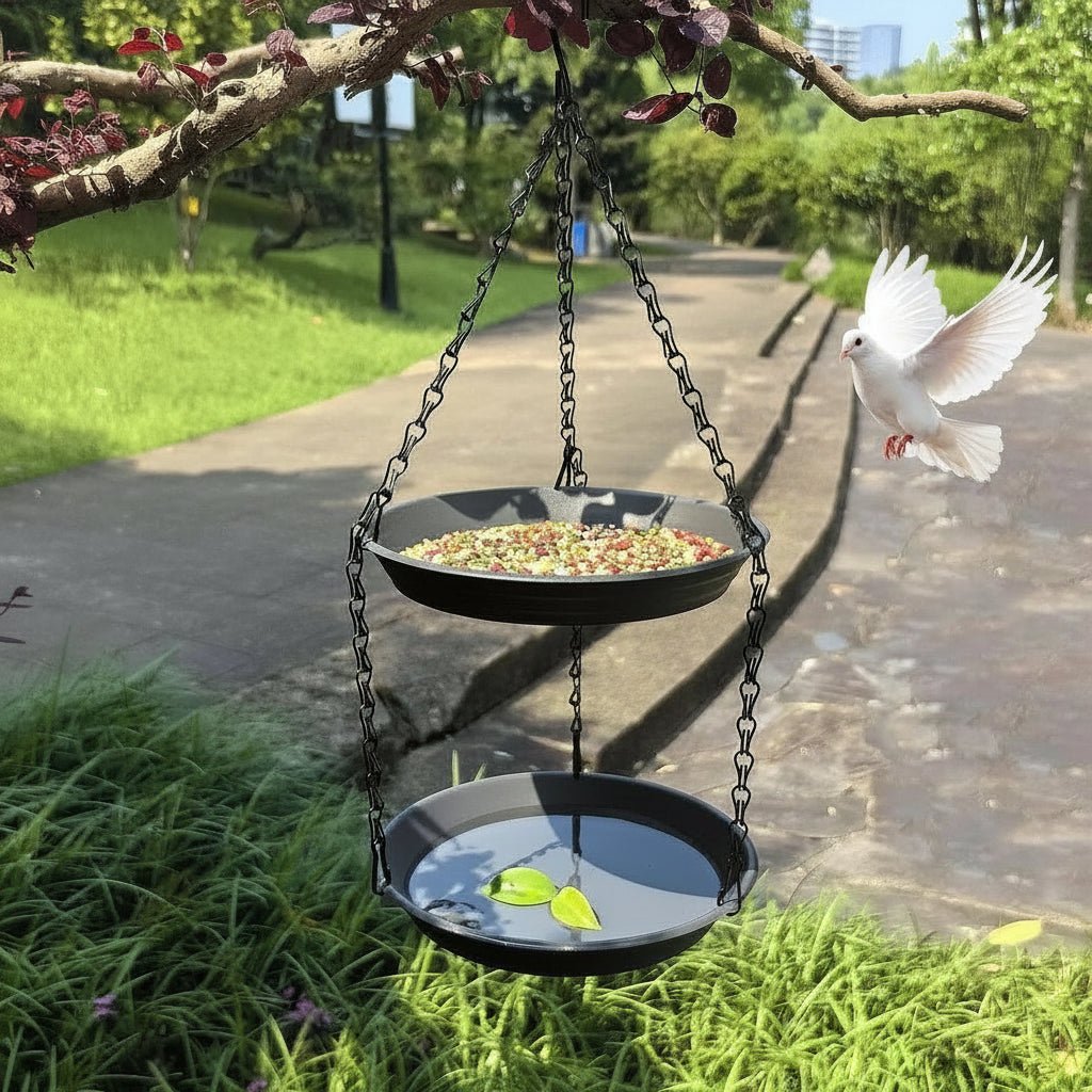 Double-Tray Hanging Bird Feeder