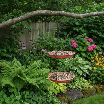 Double-Tray Hanging Bird Feeder