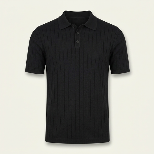 Open-Collar Cotton Polo