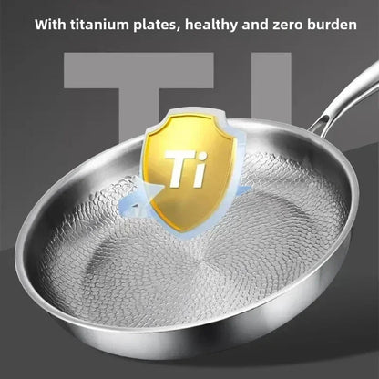 Forza Titan | Handgehamerde RVS Koekenpan – Titanium Versterkt – Inductie Geschikt
