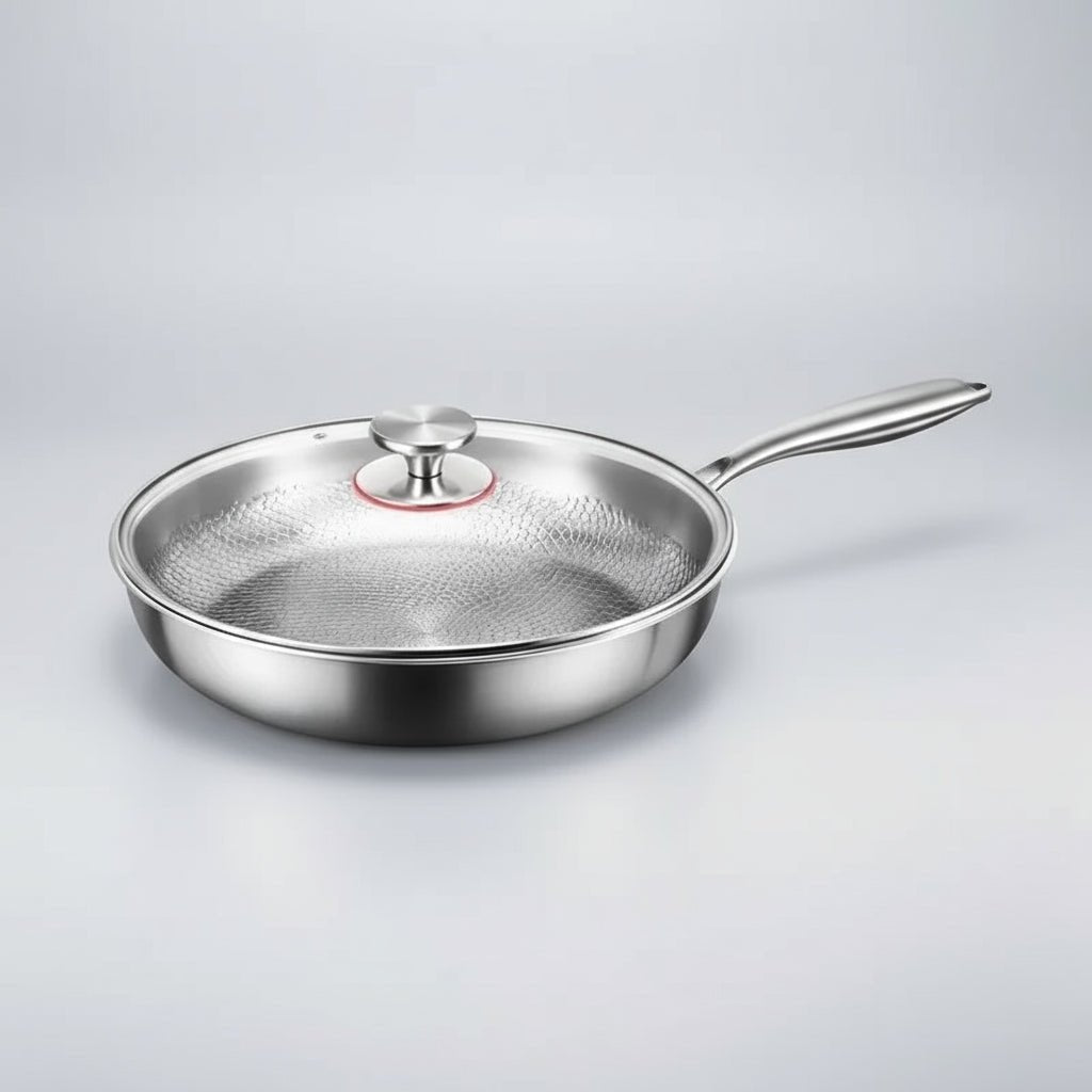Forza Titan | Handgehamerde RVS Koekenpan – Titanium Versterkt – Inductie Geschikt