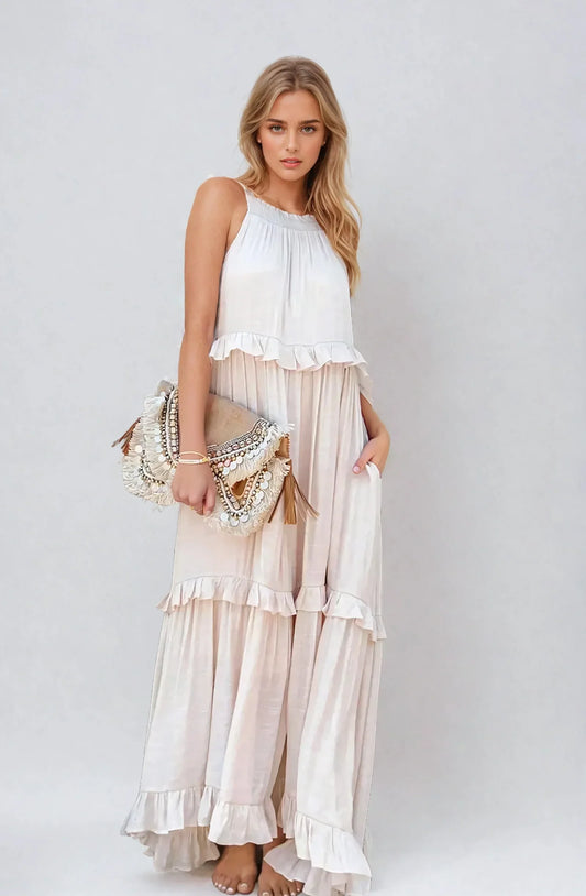 Coral - Vestido Longo