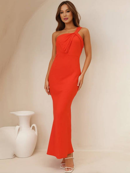 Damen Brautjungfernkleid Satin | A-Linie trägerlos