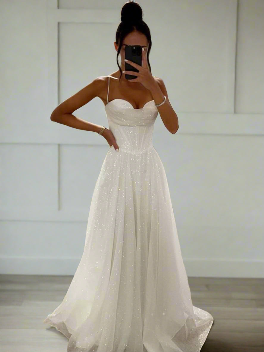 Robe longue femme élégante manches décolletées