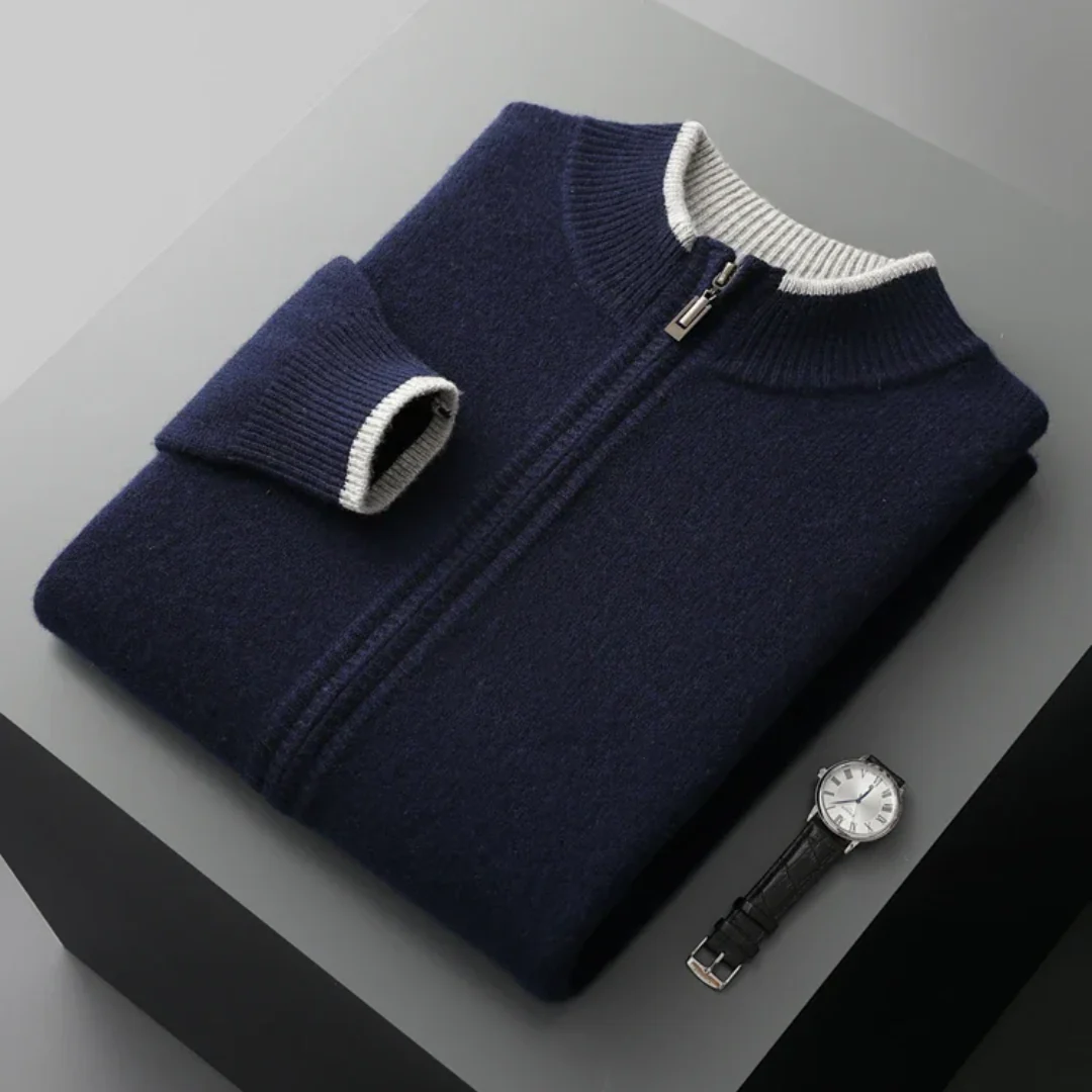 Cardigan classique en laine pour hommes