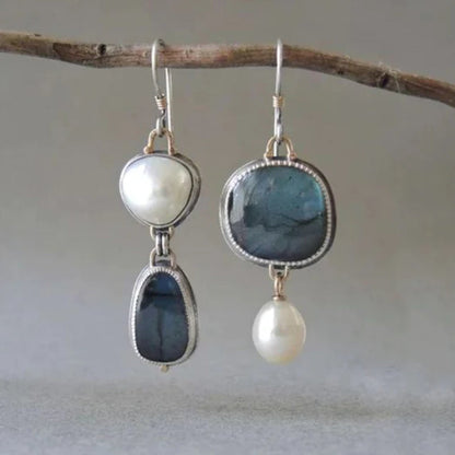 Aurora™ | Vintage Blue Stone Earrings