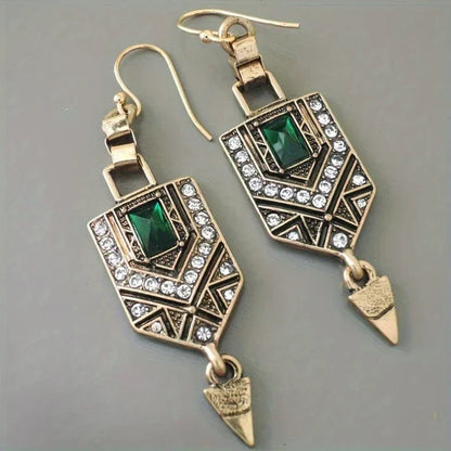 Brincos em Ouro com Zircónia Verde