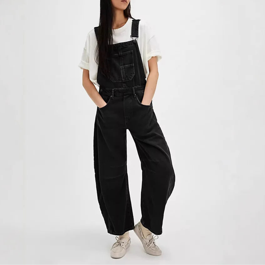 Cali Denim Overalls for Women | Soft-Washed Cotton, Wide-Leg Design 2