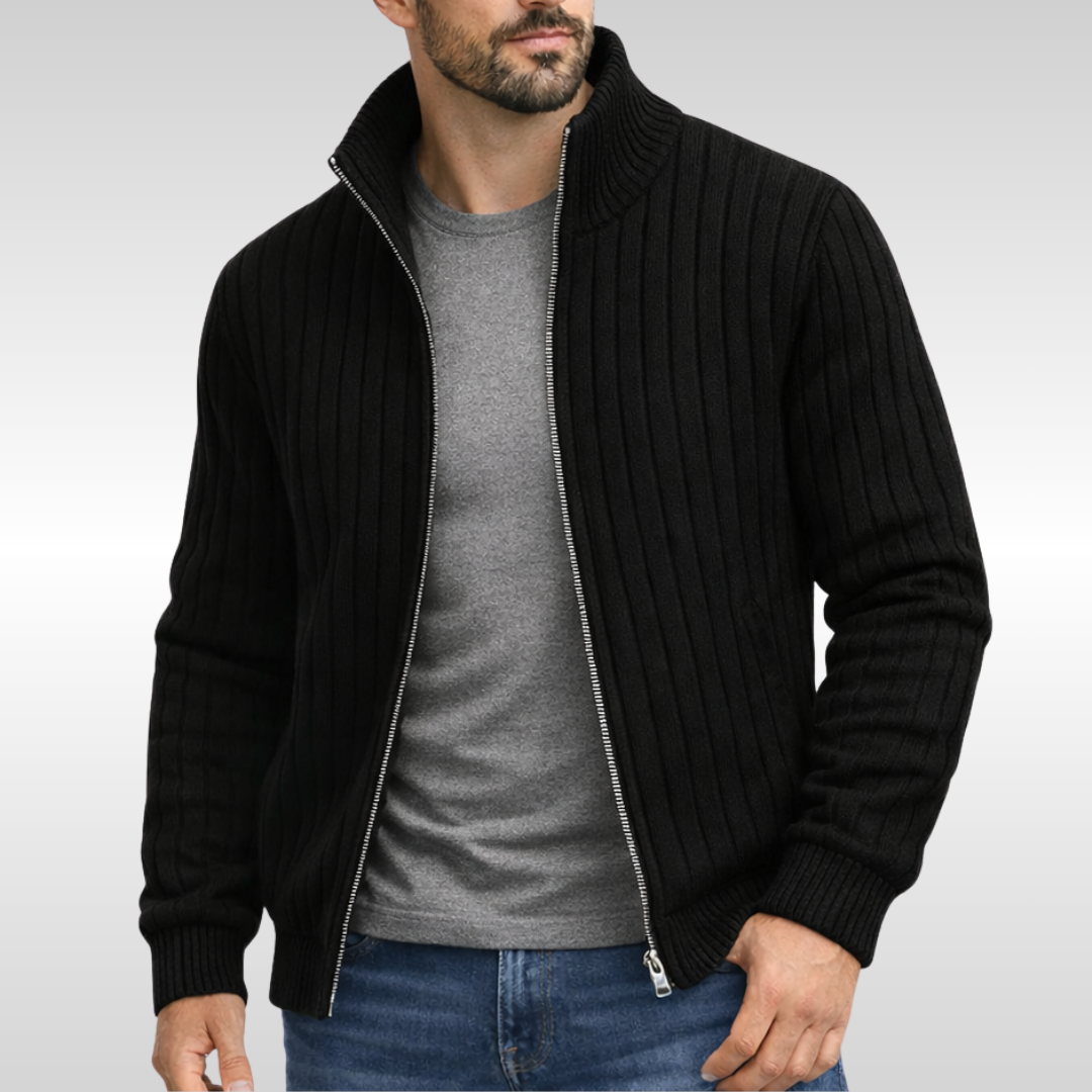 Peter | Klassische Strickjacke mit Reißverschluss