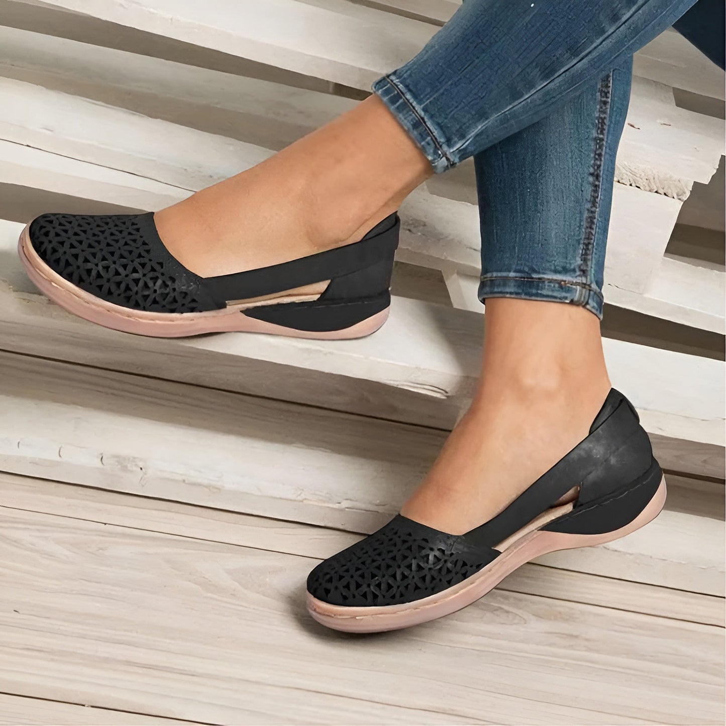 Calzature Donna | Ortopediche Slip-On con Dettaglio Traforato