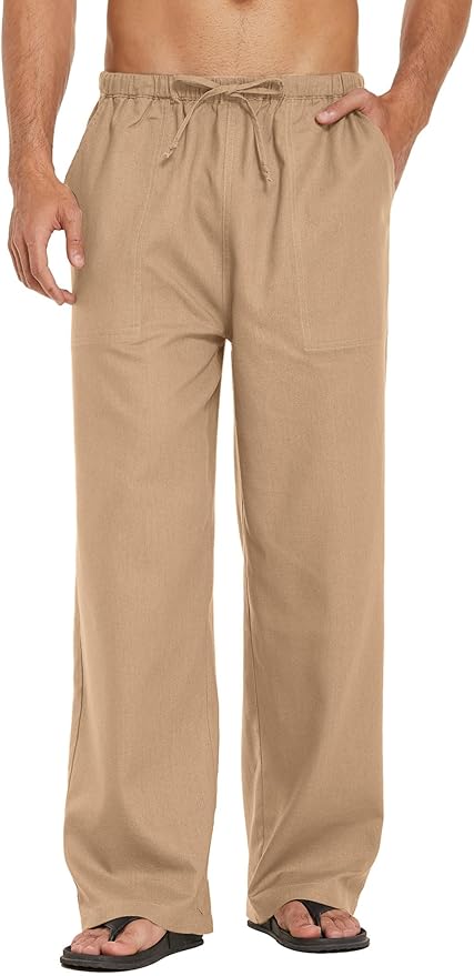 Comfortable linen-mix trousers