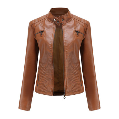 Heather | Women Classic Zip-up Biker jacket