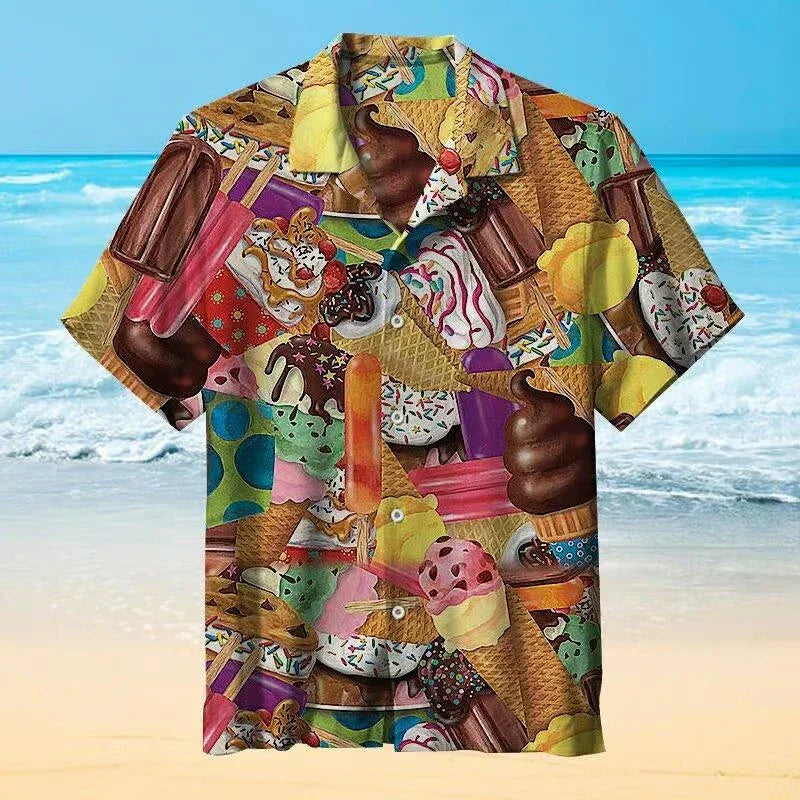 Camicia Estiva Uomo | Hawaiana con Stampa Originale & Maniche Corte