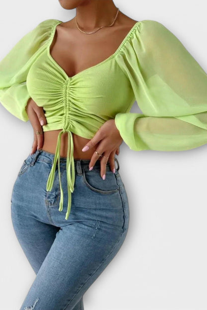 Camicia allround Donna | Arricciatura Regolabile & Maniche a Palloncino