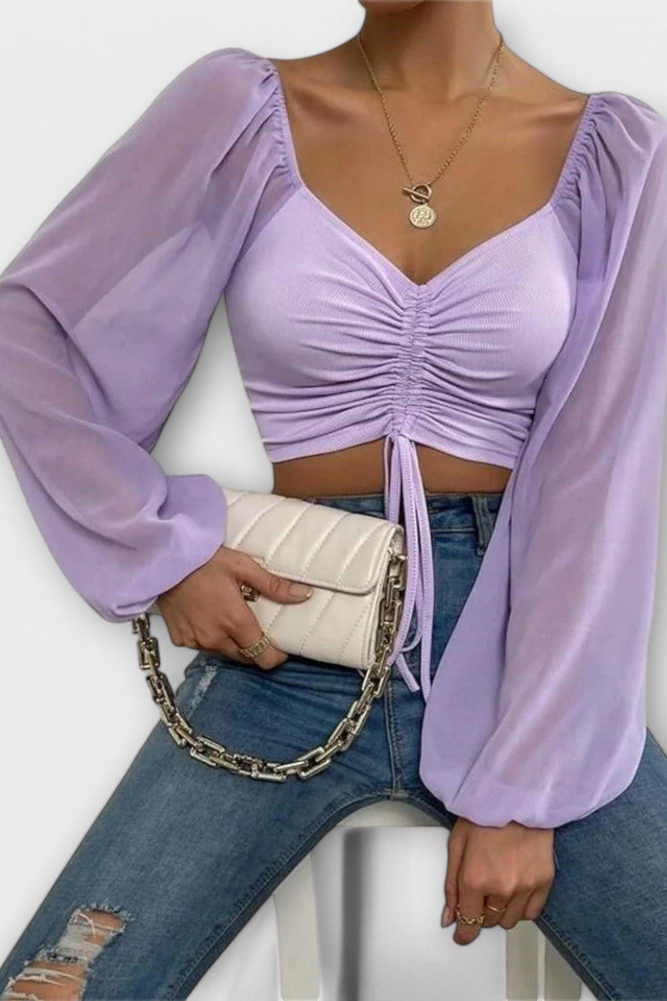 Camicia allround Donna | Arricciatura Regolabile & Maniche a Palloncino