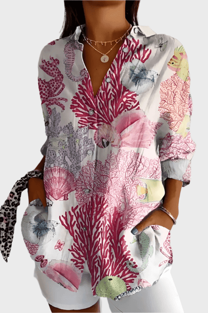 Camicia floreale Donna | Bottoni Frontali & Vestibilità Morbida