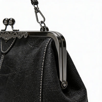 Camila | Women’s Crossbody Bag With Classic Clasp Closure And Contrast Stitch Detail | Retro