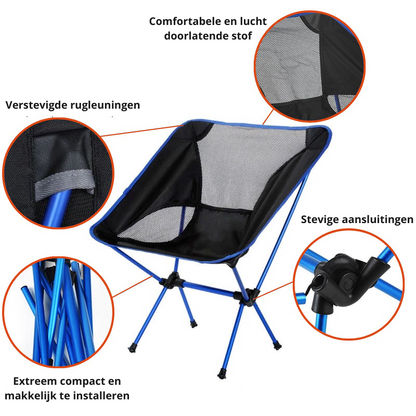 Campingstoel | Opvouwbare stoel lichtgewicht outdoor