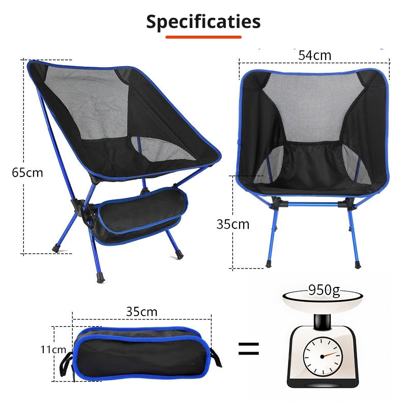 Campingstoel | Opvouwbare stoel lichtgewicht outdoor