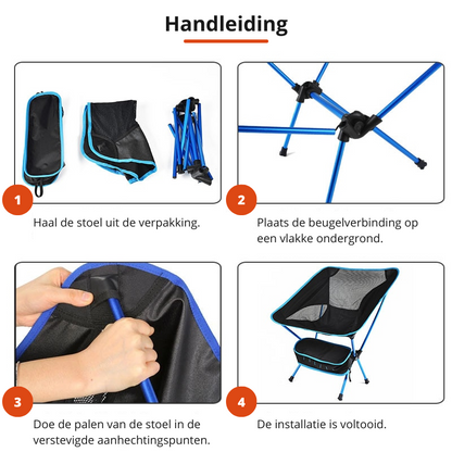 Campingstoel | Opvouwbare stoel lichtgewicht outdoor