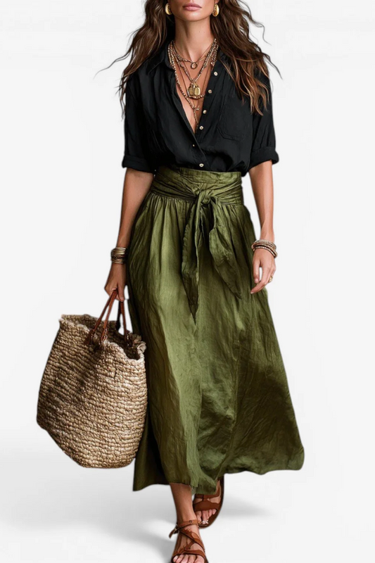 ENSEMBLE ARIIA™ – JUPE MIDI NŒUD