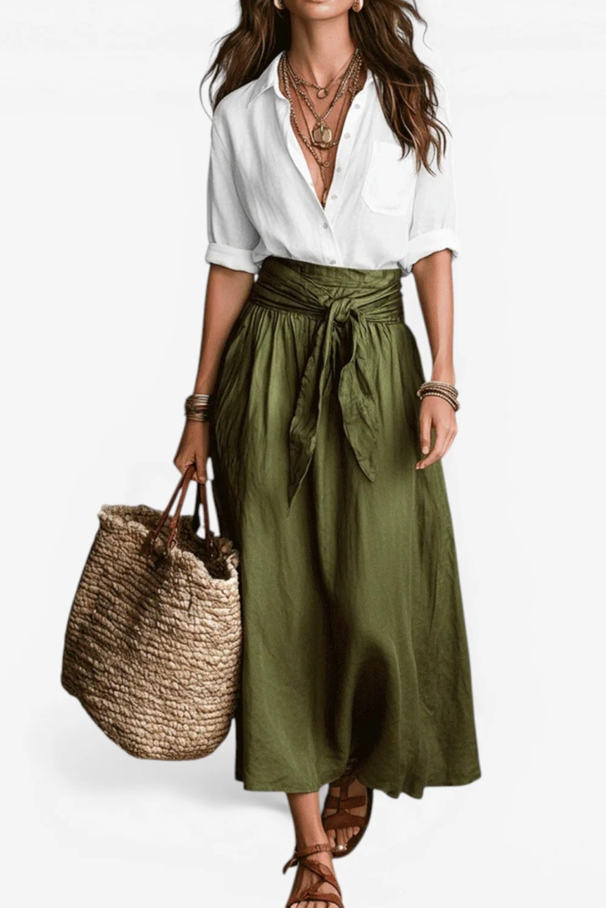 ENSEMBLE ARIIA™ – JUPE MIDI NŒUD