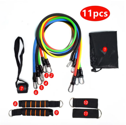 11 Piece Resistance Band Set
