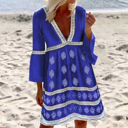 Women's summer dresses with batwing sleeves – airy, loose fit