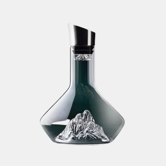 Kristallen Wijnkaraf zonder Lood met Iceberg Basis – Decanteerkaraf 1500ml voor Rode Wijn