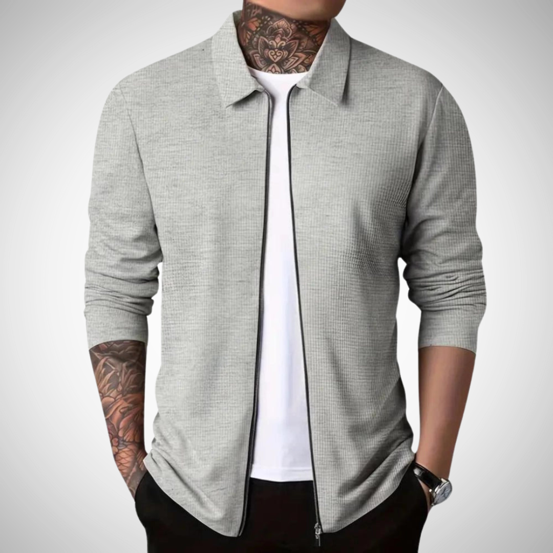 Bellivaro | Mænds Zip-cardigan | Slank Og Let Lagtrøje