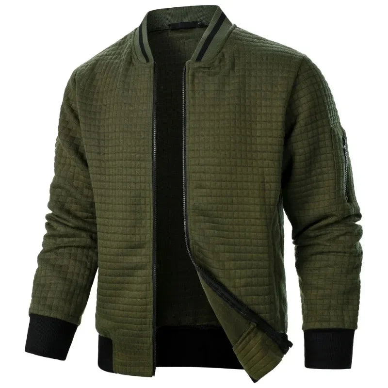Cardigan herre | Ternet strik vest med knapper og casual pasform
