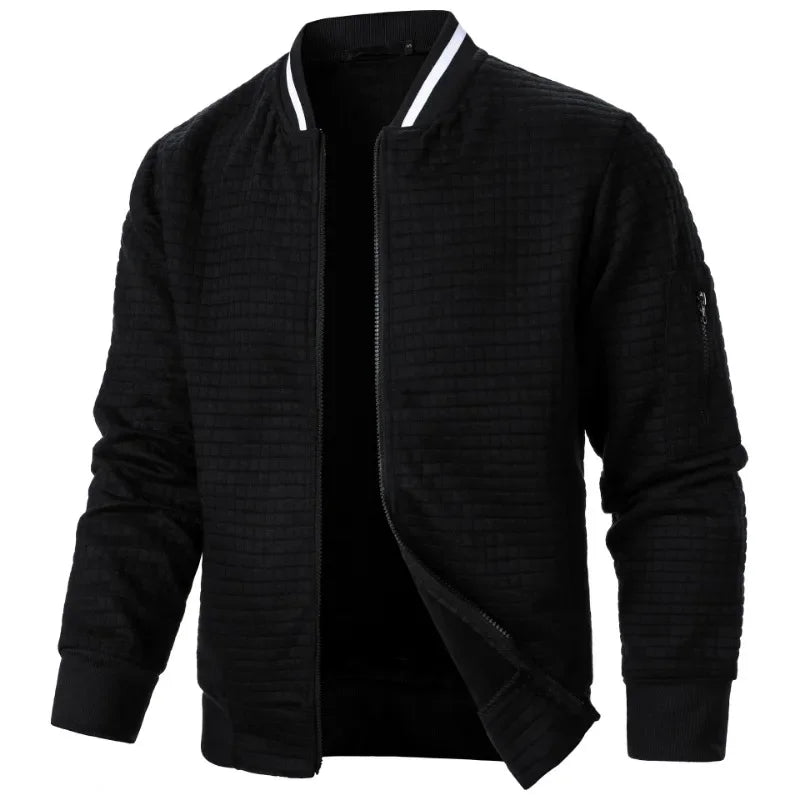 Cardigan herre | Ternet strik vest med knapper og casual pasform
