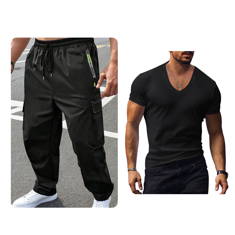 Cargo broek heren | Casual joggingbroek met zakken