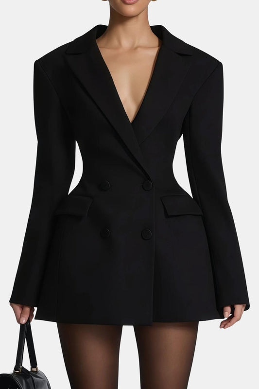 Carly - Double Breasted Tailored Blazer Mini Dress