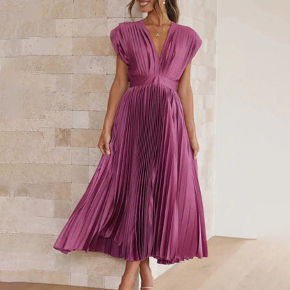 Cassia | Women’s Graduation Dress With V-Neck And Ruffle Sleeves | Elegant
