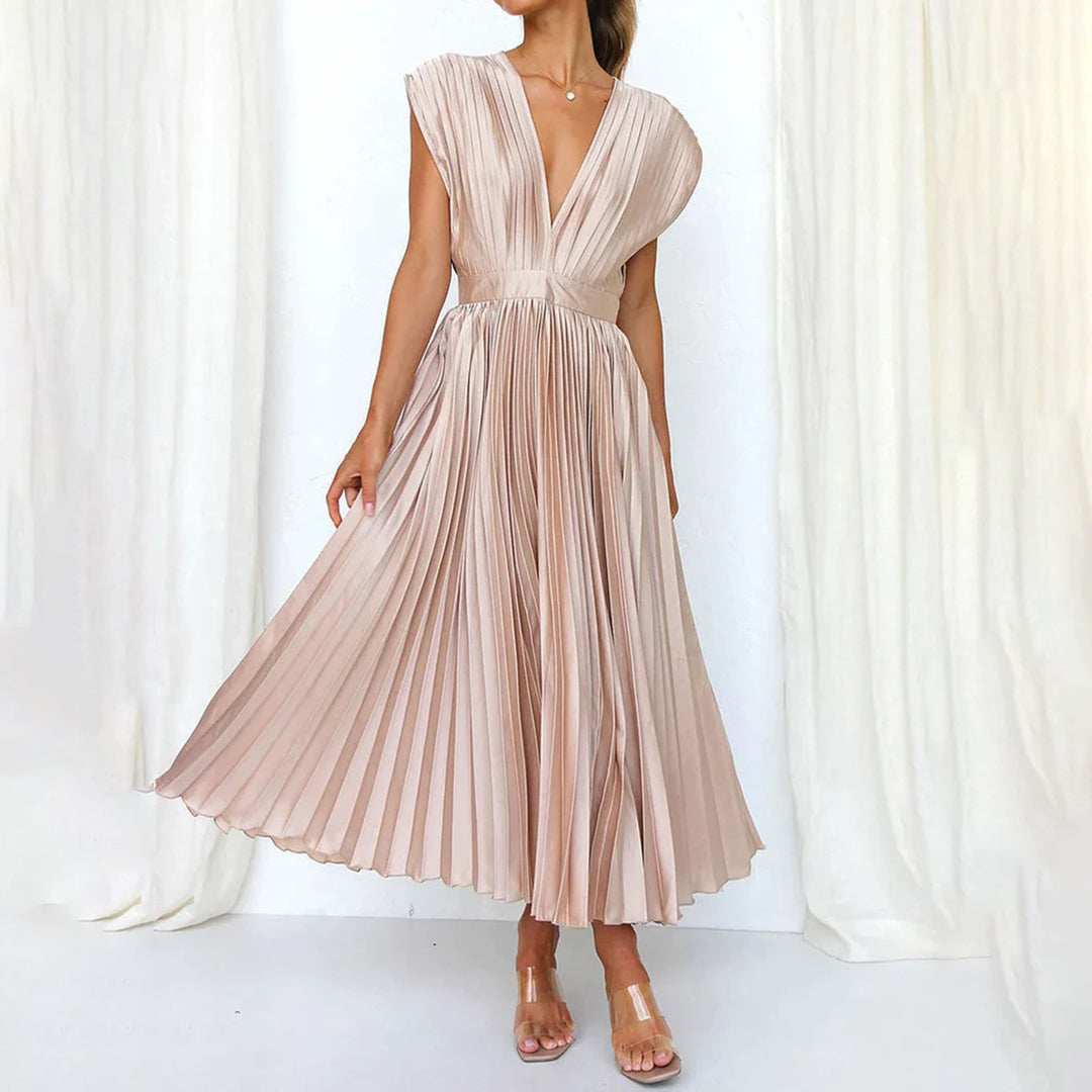 Cassia | Women’s Graduation Dress With V-Neck And Ruffle Sleeves | Elegant