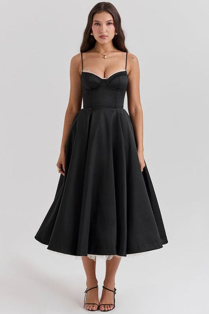 Cecilia Dames Midi Jurk | Mouwloos | Korsetstijl | Verborgen Zakken 11