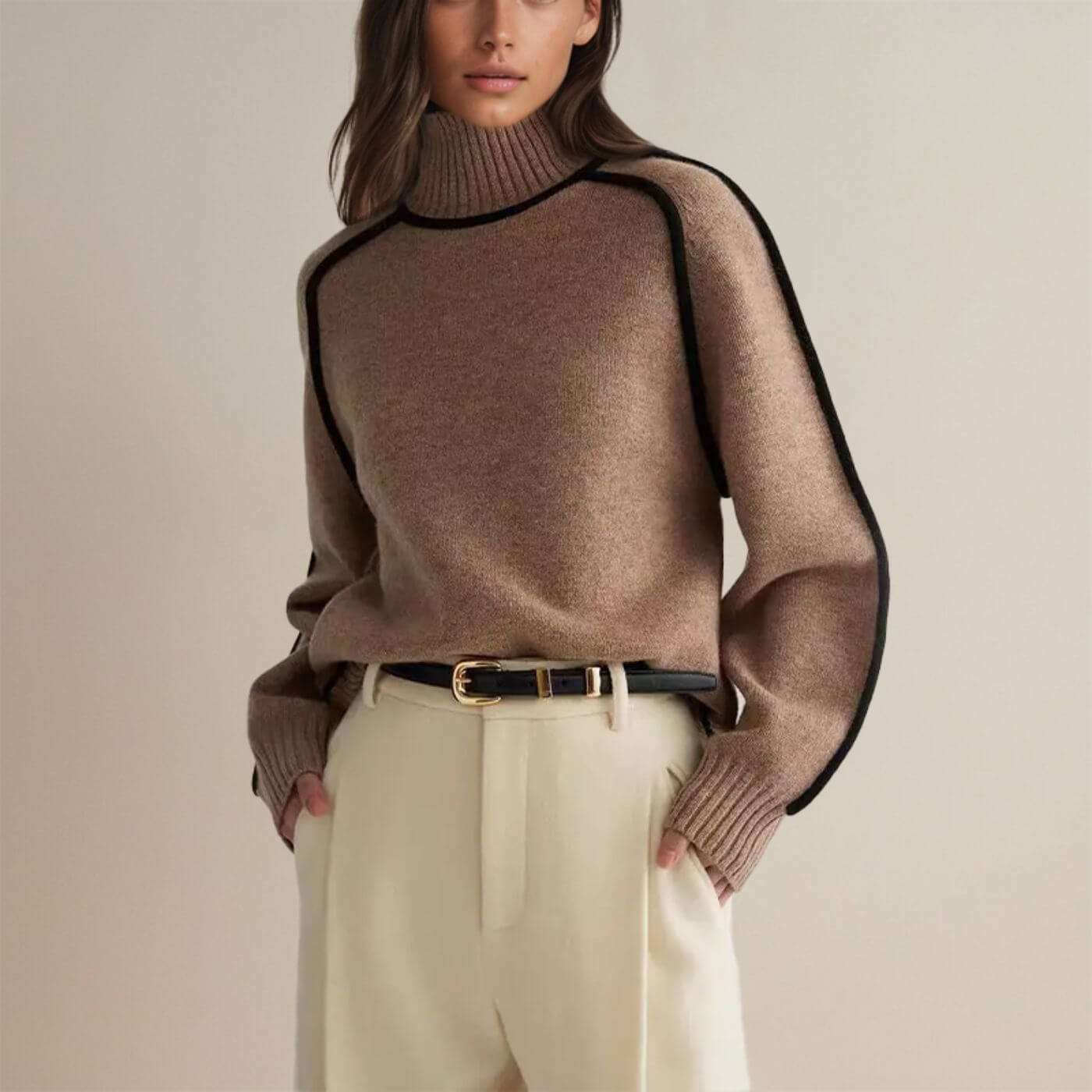 Cecilie™ - Varm Høyhalset Genser