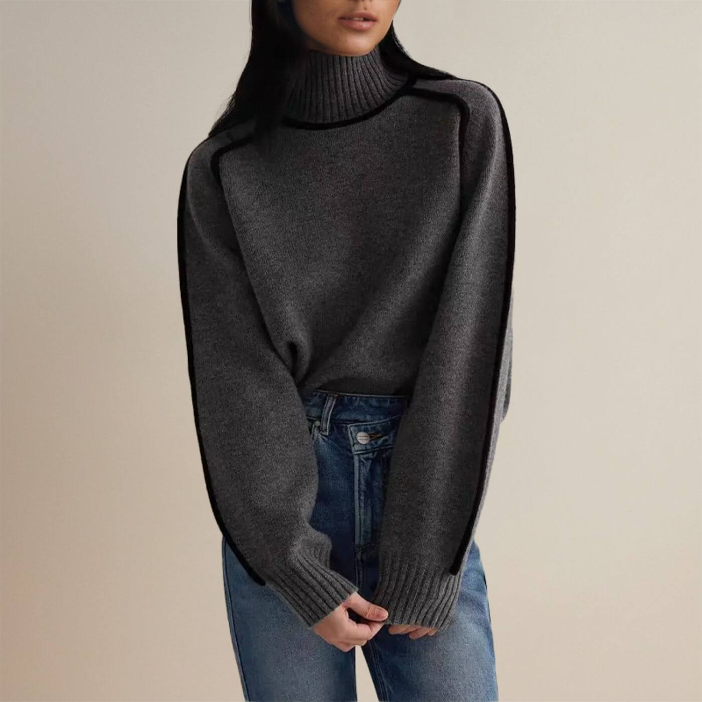 Cecilie™ - Varm Høyhalset Genser