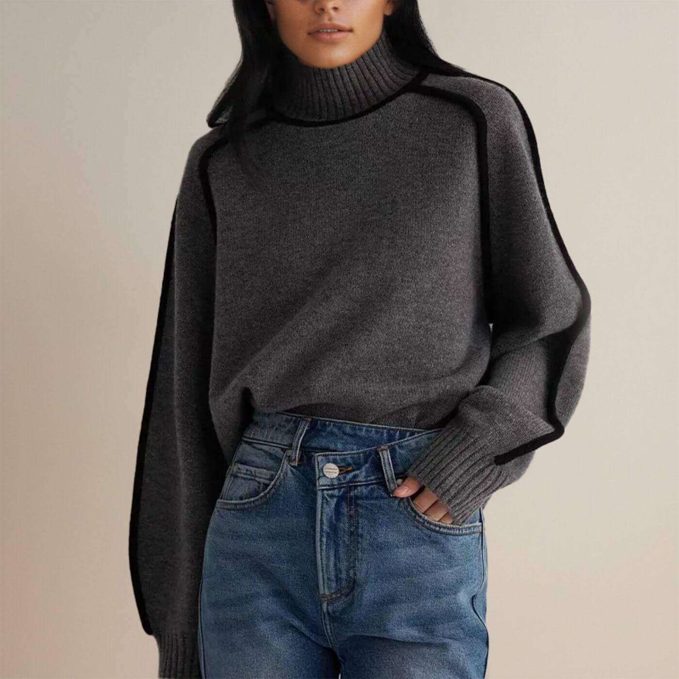 Cecilie™ - Varm Høyhalset Genser